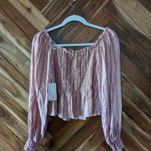 🎉 4 for $25 🎉 Candies Off The Shoulder Smocked Blouse Size Small NWT